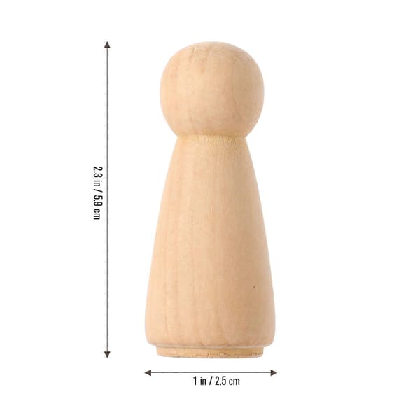 Trädockor, DIY tomma figurer för tårttopp, festdekoration, 10 st