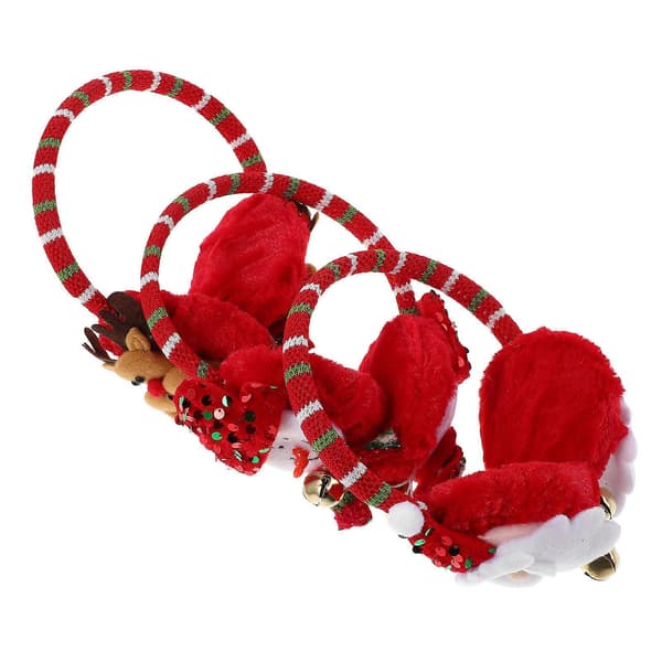 Jul Öronmuffar 3st Varma Vinter Öronskydd med Tomte och Ren