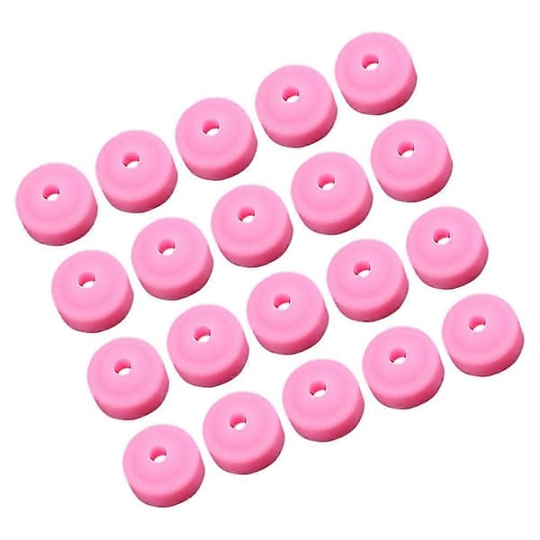 Rosa silikondammskydd för nagelverktyg, 20 st