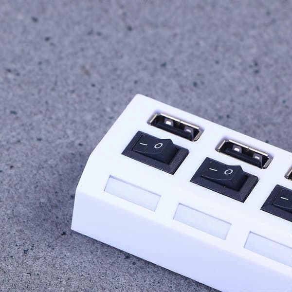 Multi USB-port för dator USB-hubb 4 portar Hög dataexpansion LED-indikator Bakåtkompatibel 1-pack