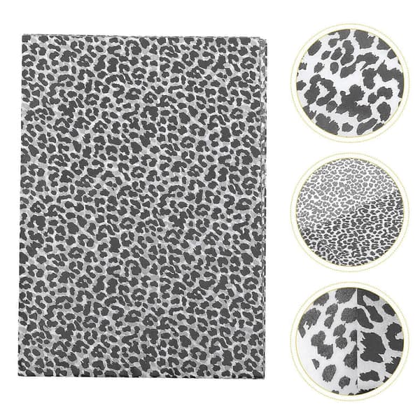 Leopardmönstrad Svart Blomomslagspapper för DIY-projekt 20 Ark Set