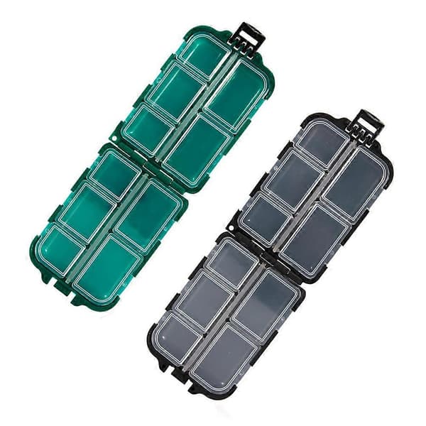 Fiskekrok Box Behållare för Förvaring 2st Plastfack Organizer