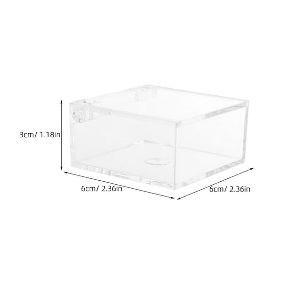 Akryl Display Box för Visning med Lock Klar Transparent Förvaringslåda
