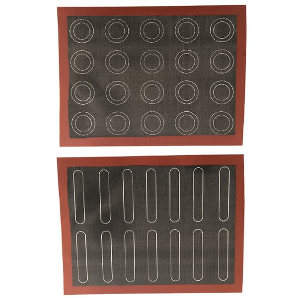 Sklisikker mikroperforert silikonovnsmatte, bakematte for kjeks makroner pizza kake, bakeutstyr