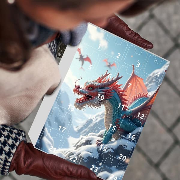 Dinosaur Adventspynt, Akryl Juletrepynt, Festlig Nedtelling C