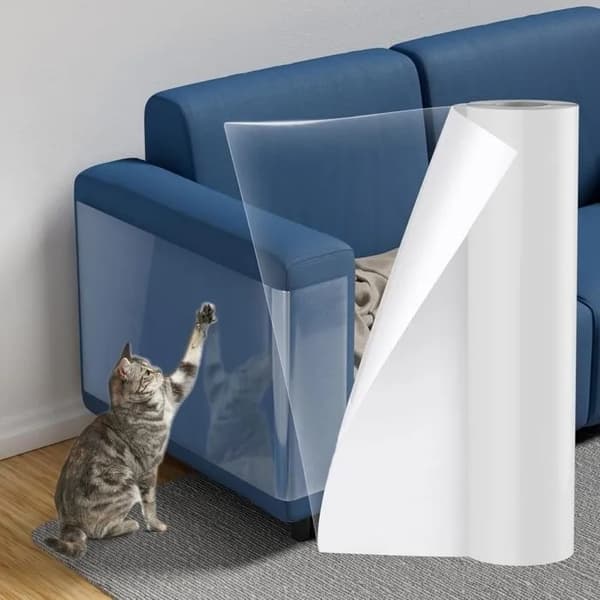 Katt Sofabeskytter, 30cm x 5m, Transparent Selvklebende Klore-rull, Møbler Dører Vegger