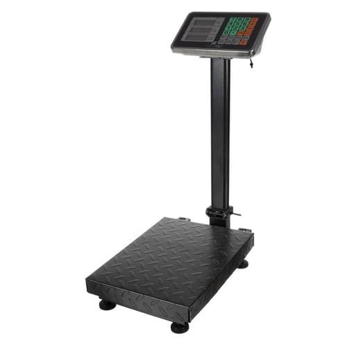 Digital Platformvægt 150 kg, Rustfrit Stål, Sammenklappelig, LCD-Display, Batteridrevet