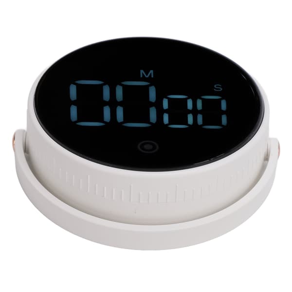 Digital køkkentimer LED-display, hvid, justerbar 3 lydstyrkeniveauer, præcis husholdningstidsminder
