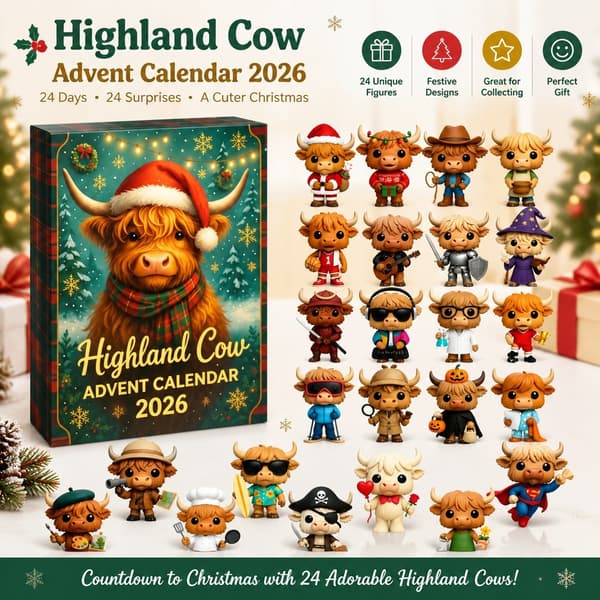 Høylandsfe Julekalender Jule Blind Box, PVC Samlefigur, Ny 2026