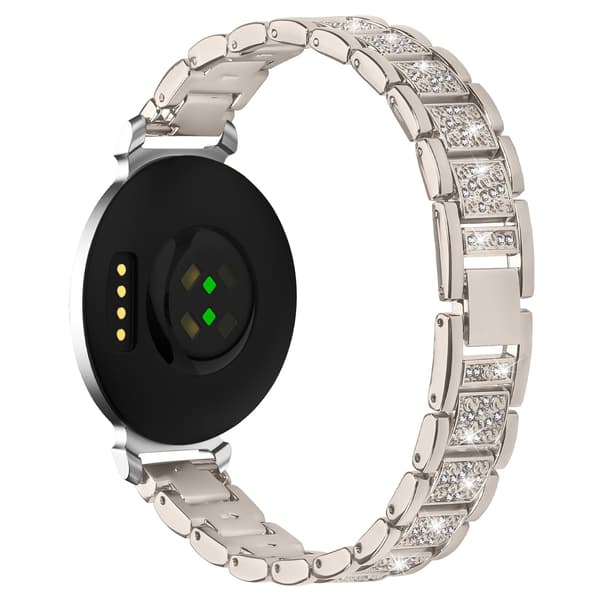 Urrem i guld rustfrit stål med diamanter kompatibel med Garmin Lily 2