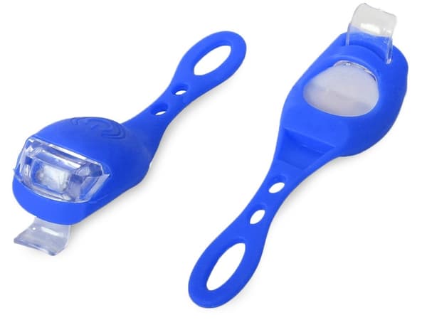 2 LED Cykellampor, Blå, Silikon, Vattentät, Främre Cykellampset om 2