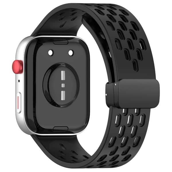 Åndbar silikone urrem til Huawei Watch Fit 3, magnetisk lås, sort