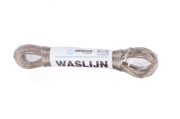 Klessnor 2mm x 20m, Plastbelagt stålkjerne, Tørkesnor for klesvask