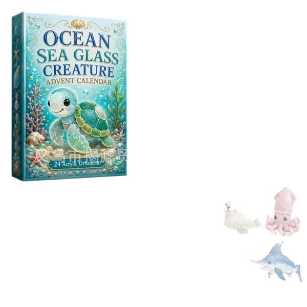 Ocean Pearl Creature Adventskalender, 24-dagers samling av marine anheng i blindboks