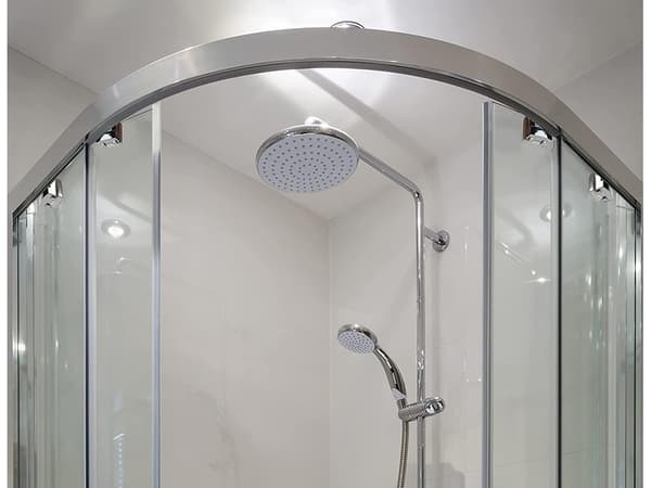 Brusedørsruller Sæt med 8, Grå, 4 Top & 4 Bund, Plast & Rustfrit Stål, 4-6mm Glas