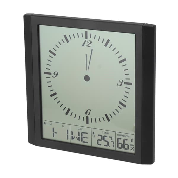 Vægmonteret digitalt ur 8,6 tommer, stort display, termometer hygrometer, multifunktion til soveværelse