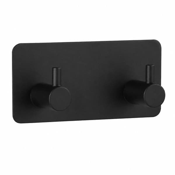 Krokar i rostfritt stål 2-pack 14 cm, väggmonterade utan borrning, för sovrum badrum dörrskåp