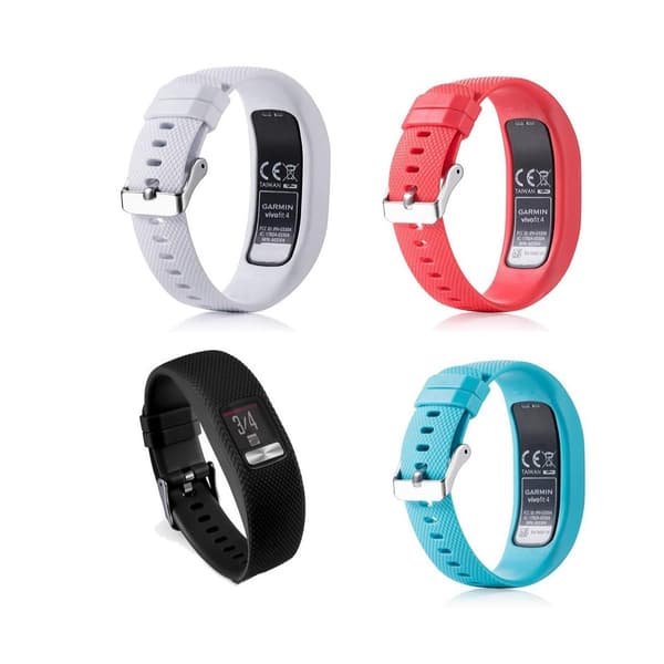 Armbånd til Garmin Vivofit 4, Sort (Stor), TPU TPE, Justerbart, Vandtæt