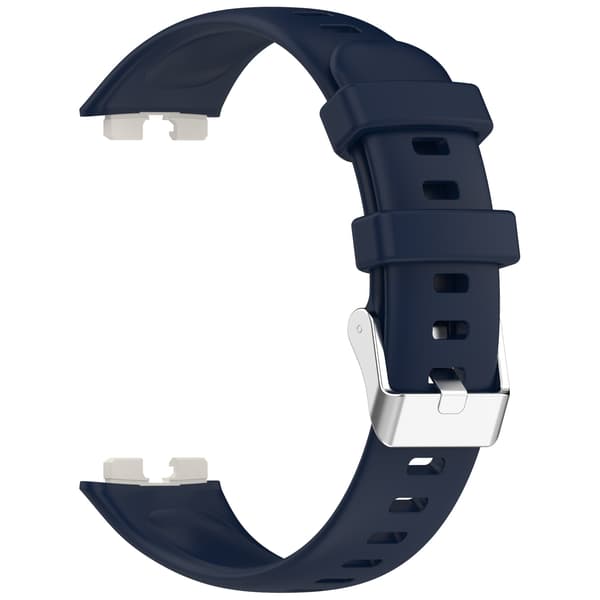 Silikoneurrem til Huawei Band 10/9/8, metalspænde, blød, behagelig, blå