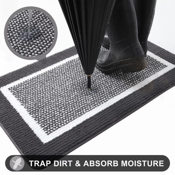 Innvendige dørmatter, absorberende smussfanger, sklisikker lav profil 60x90cm black