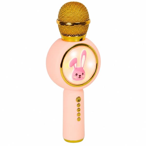 Børne-karaokemikrofon med indbygget højttaler, Bluetooth, trådløs, bærbar, til børn