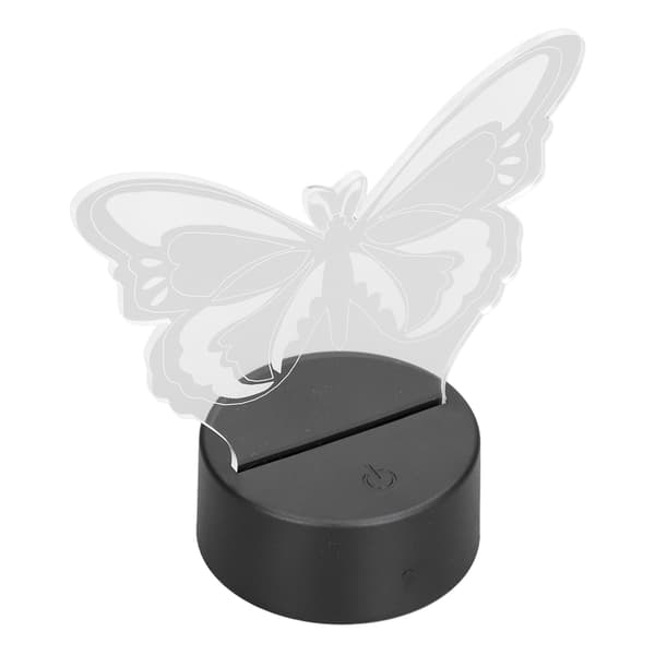 3D Levende Natlampe, 7 Farver Touch Kontrol, USB Genopladelig Sengebordslampe til Soveværelset 1pcs