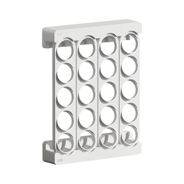 Väggmonterad förvaringsställ för kaffekapslar, 20 kapslar, utan borrning, ABS-plast, vit/svart