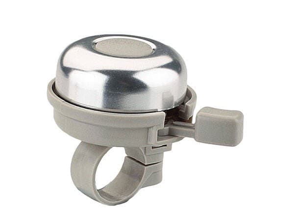 Klassisk Cykelklocka i Metall, Silver, Hög Ring för Styre, Universalfäste