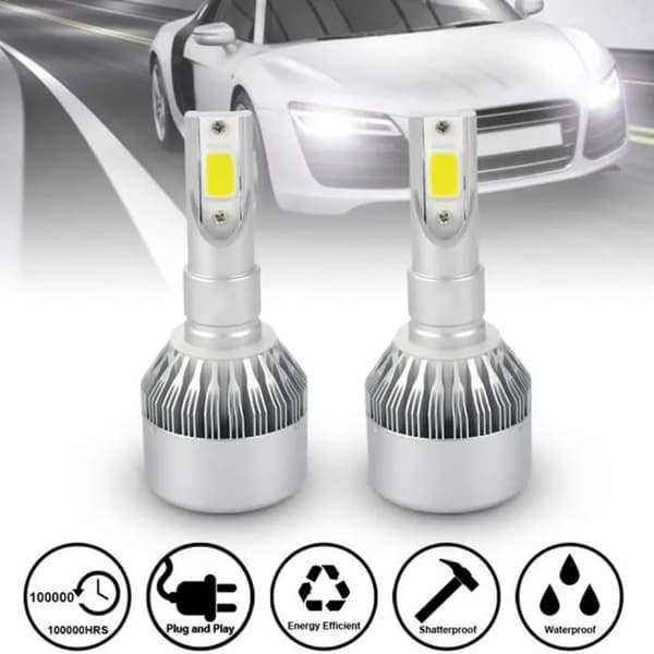 110W 26000LM H7 CREE LED Bilfrontlyspære Kit, Hvit 6000K