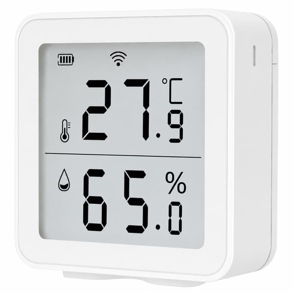 WiFi Temperatur- og Fugtighedssensor, Tuya Smart Life App, Indendørs Hygrometer Termometer