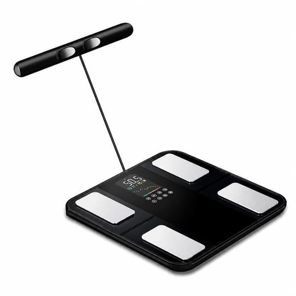 Smart kropskompositionsskala med 8 elektrodesensorer, HD-skærm, 28 målinger, iOS- og Android-app