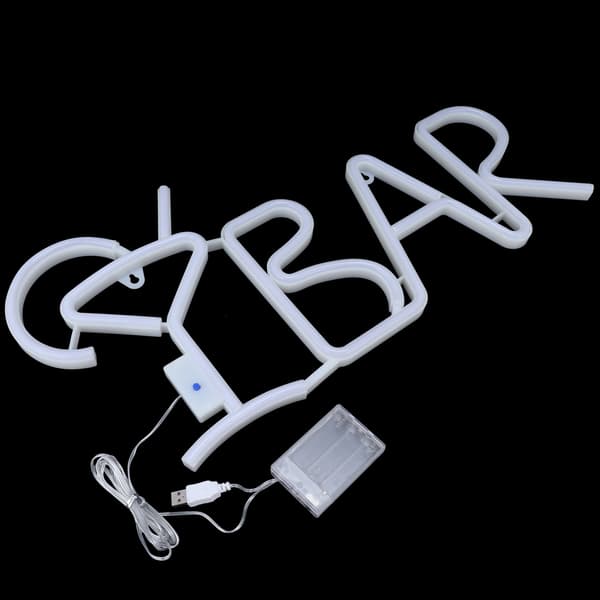 LED Neonskilt BAR Lys, 8 Moduser, 24-tasters Fjernkontroll, for Hjem Restaurant Fest