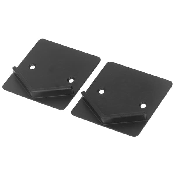 Duschdraperistångshållare, Fyrkantig Väggfäste, Svart, 2-pack, Badrumsbehållare