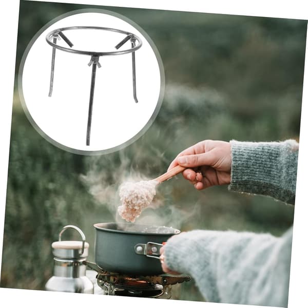 Bærbart Kraftigt Stålstativ til Udendørs BBQ Grill, Bål, Churrasco Madlavning