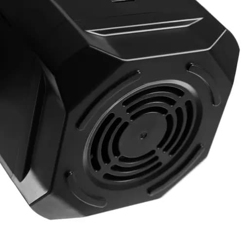 Trådløs luftmadraspumpe, sort, 5000mAh batteri, USB-C, kompakt, til camping, oppustelige senge