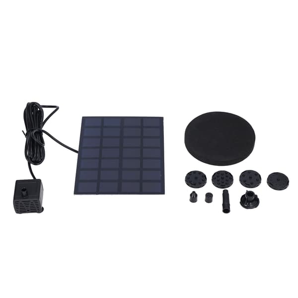 Soldrevet flydende springvand til fuglebad dam pool, 7V 2.5W, multifunktionel