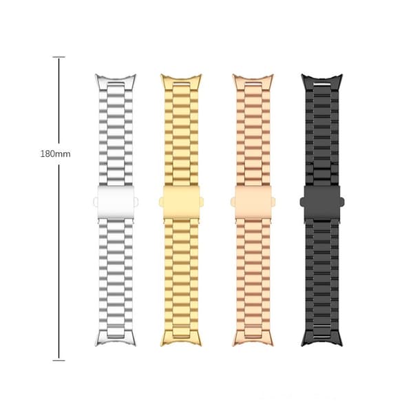 Klokkerem i rustfritt stål for Google Pixel Watch, sølv, 18 cm lengde, justerbar 13,9-22 cm håndledd