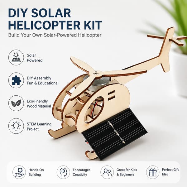 Træ Solar Fly DIY Model, Pædagogisk Legetøj Håndværkssæt til Børn