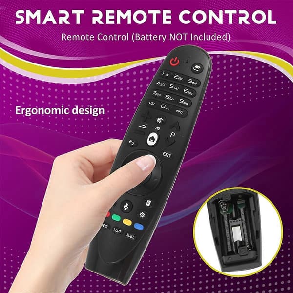 AN-MR600 Erstatningsfjernkontroll med stemmefunksjon og flygende mus-funksjon for Magic Smart TV Black