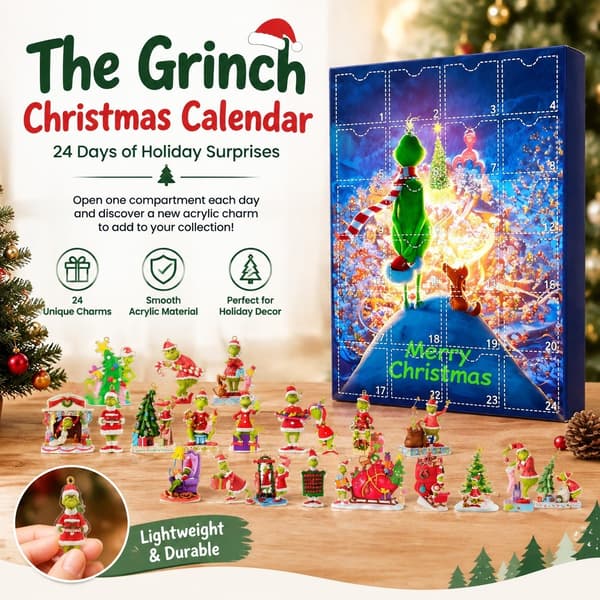 Grinch jule-akryl blind box, 24-dages julekalender-vedhæng, penalhus, Type A Type B