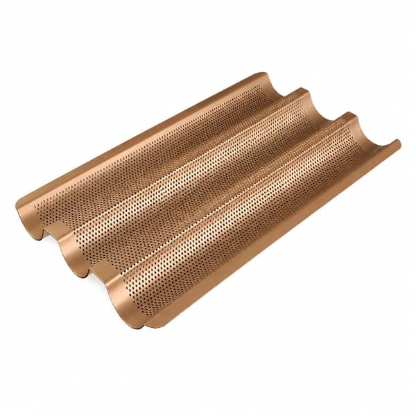 3-spors non-stick baguette bakebrett, fransk brødform, bakerist