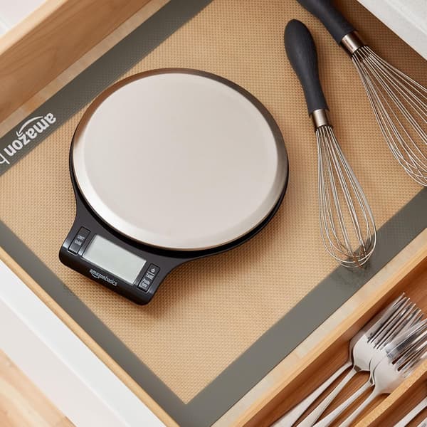 Digital kjøkkenvekt 5000g/0,1g i rustfritt stål med stor LCD-skjerm, flerenhetskonvertering (oz/g/lb), tarafunksjon, ideell for matlaging og grilling -