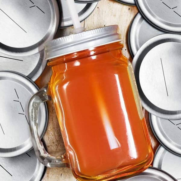 30 stk. 86 mm blikforseglingslåg til syltetøjsglas med bred mund, kompatible med Mason Jars, tilbehør til konservering
