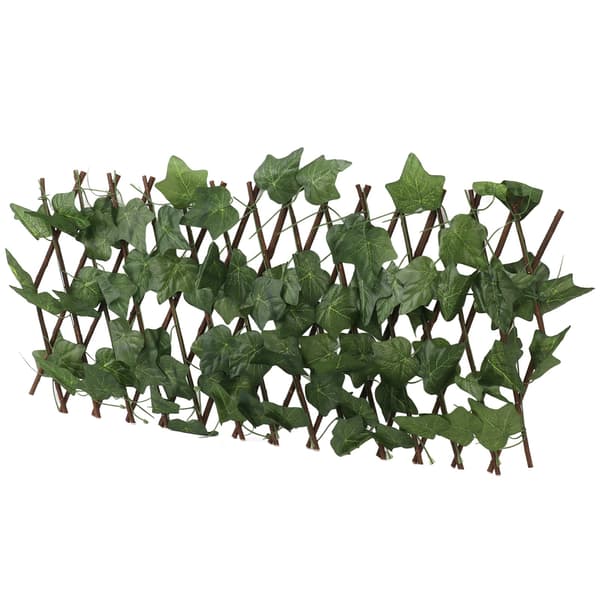 Kunstigt hækhegn, udvideligt, solbeskyttelse, vandtæt, topiaryplante, Virginia Creeper-blade til haven