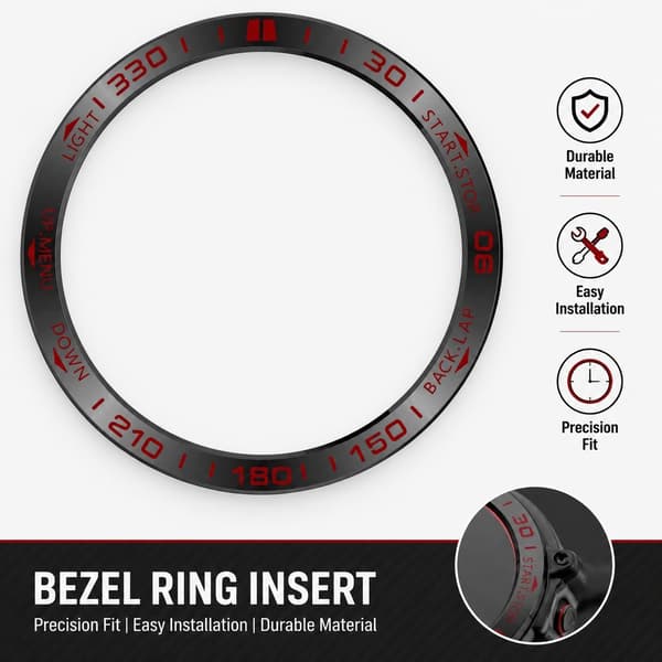 Støtfangerramme i rustfritt stål til Garmin Fenix 8, flerfarget, støtsikker beskyttelse, modell 3