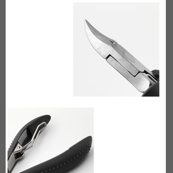 Neglebåndstang i rustfrit stål, professionelt præcisionsværktøj til neglepleje, skarpe blade, ergonomisk greb