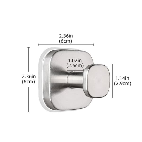 4-pack sugkrokar i rostfritt stål, silver, ingen borrning, vattentäta, återanvändbara för handdukar, rockar
