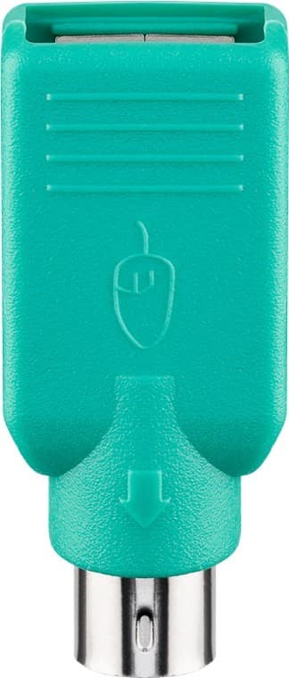 USB-A til PS/2-adapter, grønn, for mus eller tastatur