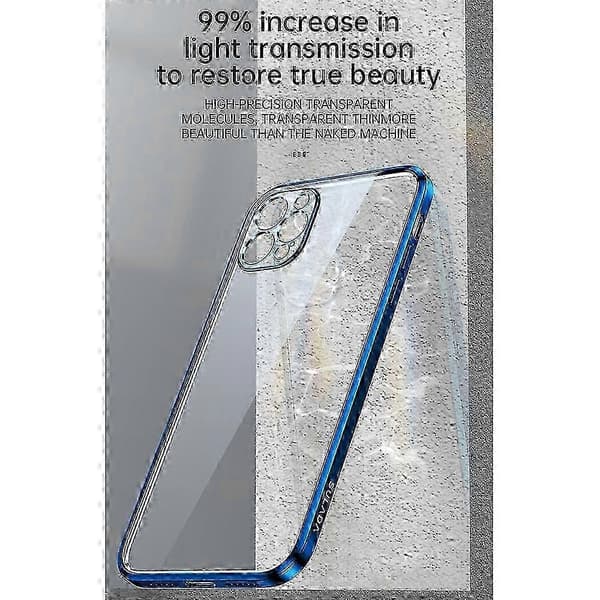 For iPhone 13 Pro SULADA Elastisk Silikonkantramme + TPU All-inclusive Anti-fall Deksel Purple