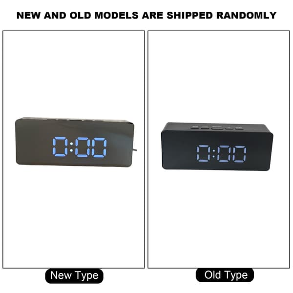 LED digital vekkerklokke, USB-drevet, 3 lysmoduser, slumrefunksjon, Celsius/Fahrenheit, svart